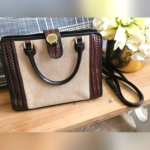 Vintage Brahmin Addison Li Taupe Harbor Handbag - Picture 4 of 8